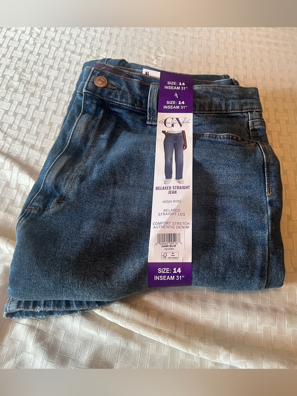Gloria Vanderbilt Dark Blue Straight Leg Jeans